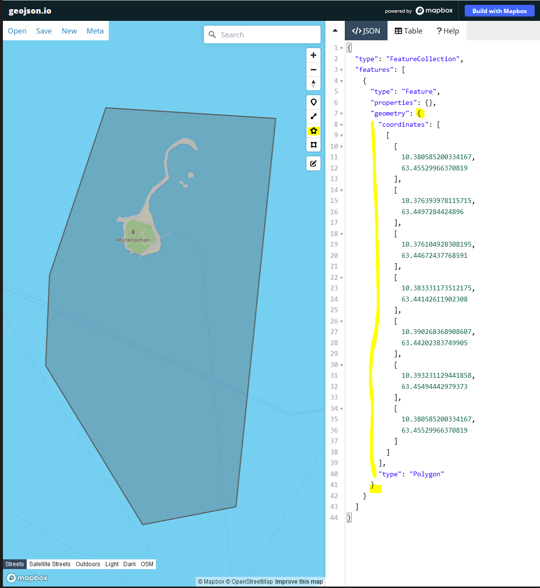 GeoJson polygon